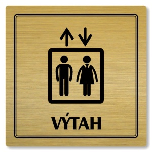 Výtah, 148x148mm, zlatá, Utah